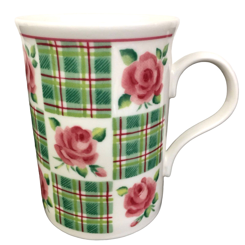 CT Crown Trent England Pink Rose Floral Fine Bone China Coffee Mug Tea Cup